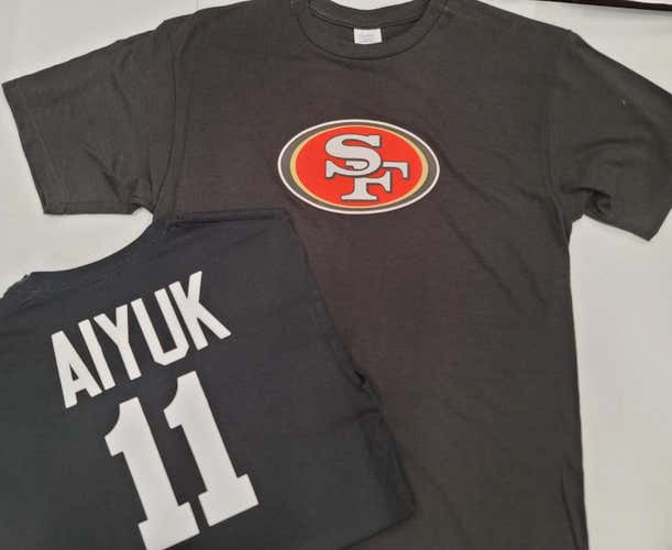 NFL Team Apparel San Francisco 49ers BRANDON AIYUK Football Jersey Shirt BLACK All Sizes
