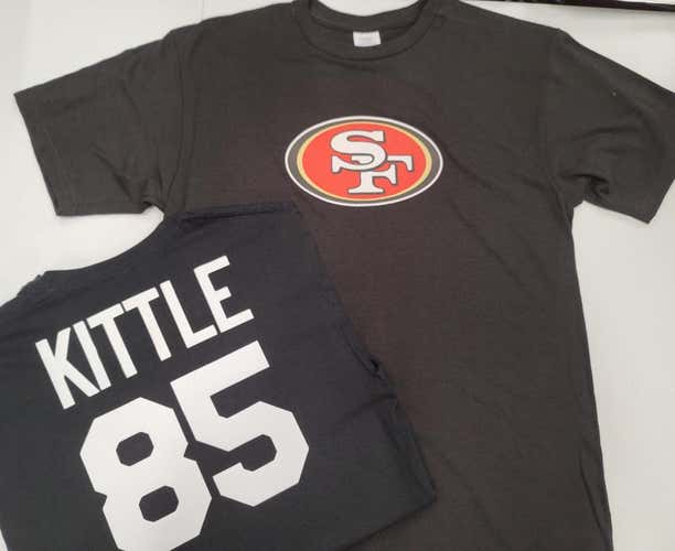 NFL Team Apparel San Francisco 49ers GEORGE KITTLE Football Jersey Shirt BLACK All Sizes