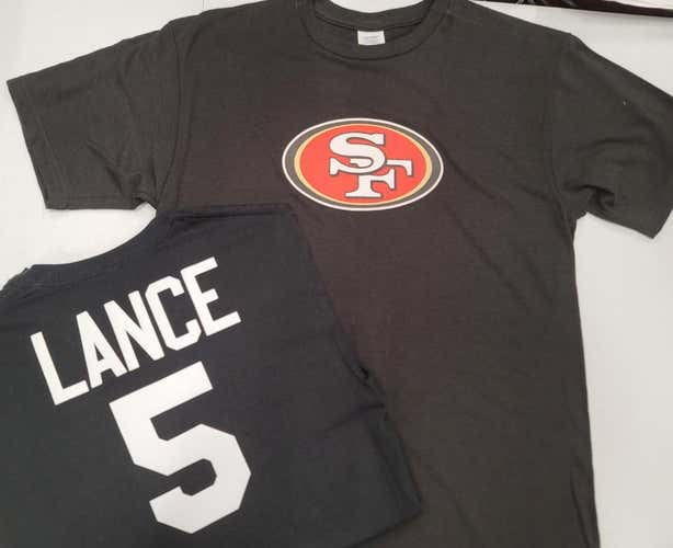 NFL Team Apparel San Francisco 49ers TREY LANCE Football Jersey Shirt BLACK All Sizes