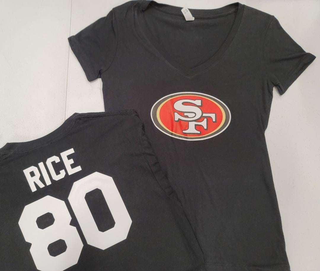 NFL_Jerseys Jersey San Francisco''49ers'' Black Bosa Rice Women''nfl 