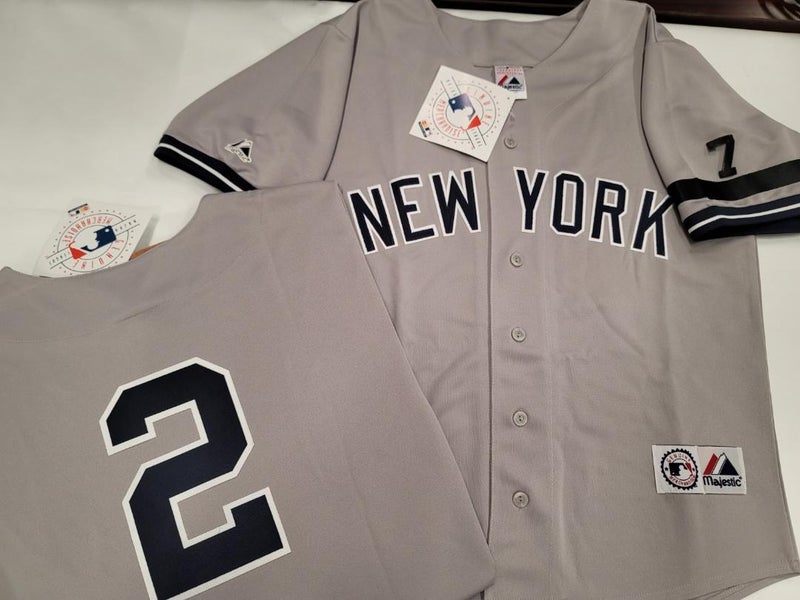 Majestic Derek Jeter #2 New York Yankees Sewn Navy Baseball Jersey