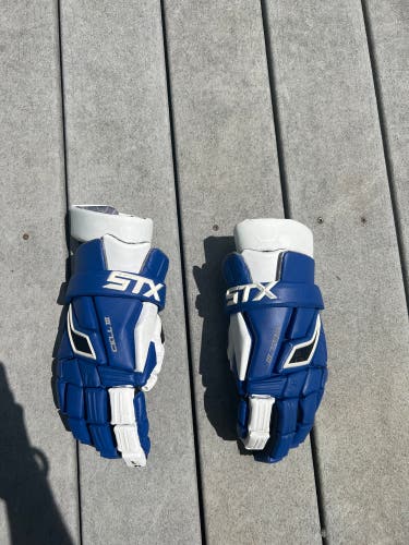 Used Player's STX 13" Cell III Lacrosse Gloves