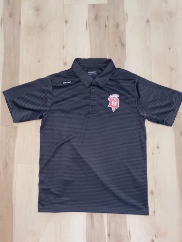 New Dubuque Fighting Saints USHL Team Issue Bauer Polo Adult Large Grey