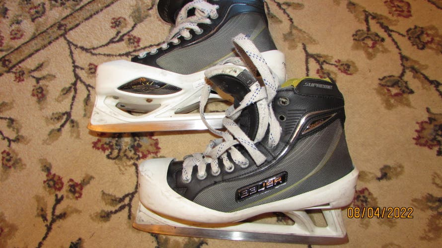 Senior Used Bauer Supreme One80 Hockey Goalie Skates Regular Width Size 8