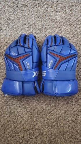 Used Player's STX K18 Lacrosse Gloves 14"