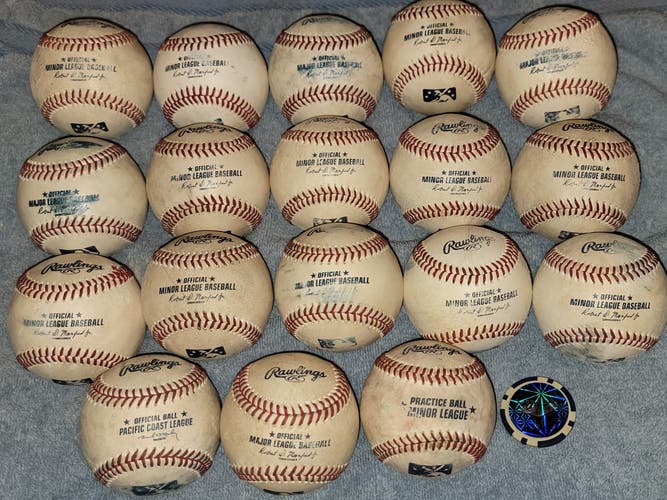 Used Rawlings Official Minor League Baseballs 18 Pack