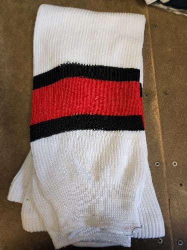 4 PAIRS-White Senior New Large Athletic Knit Socks