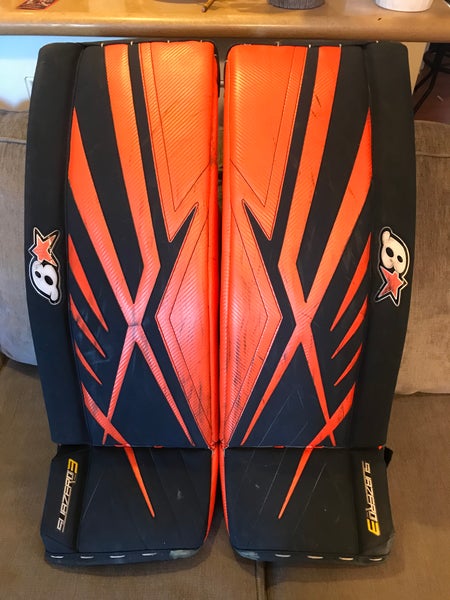 Used 33" Brian's Regular Sub Zero Pro 3 Goalie Pads, Glove, And Blocker