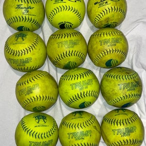Used  12 Pack (1 Dozen) Slow Pitch Softballs