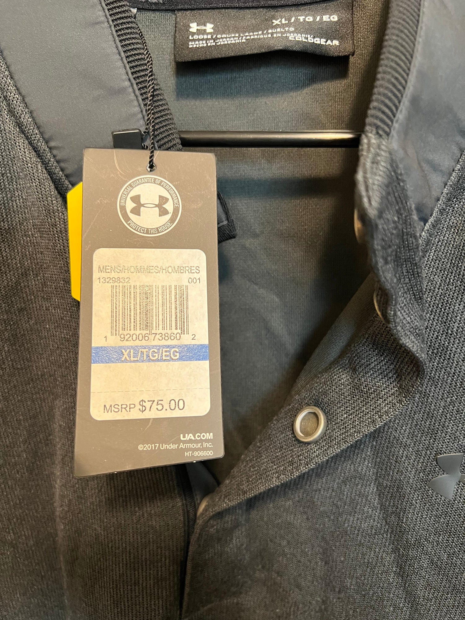 Golf Sweater Mens Snap Button Mock Neck 