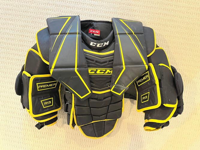 Used Intermediate Small CCM  Premier R1.9 Goalie Chest Protector