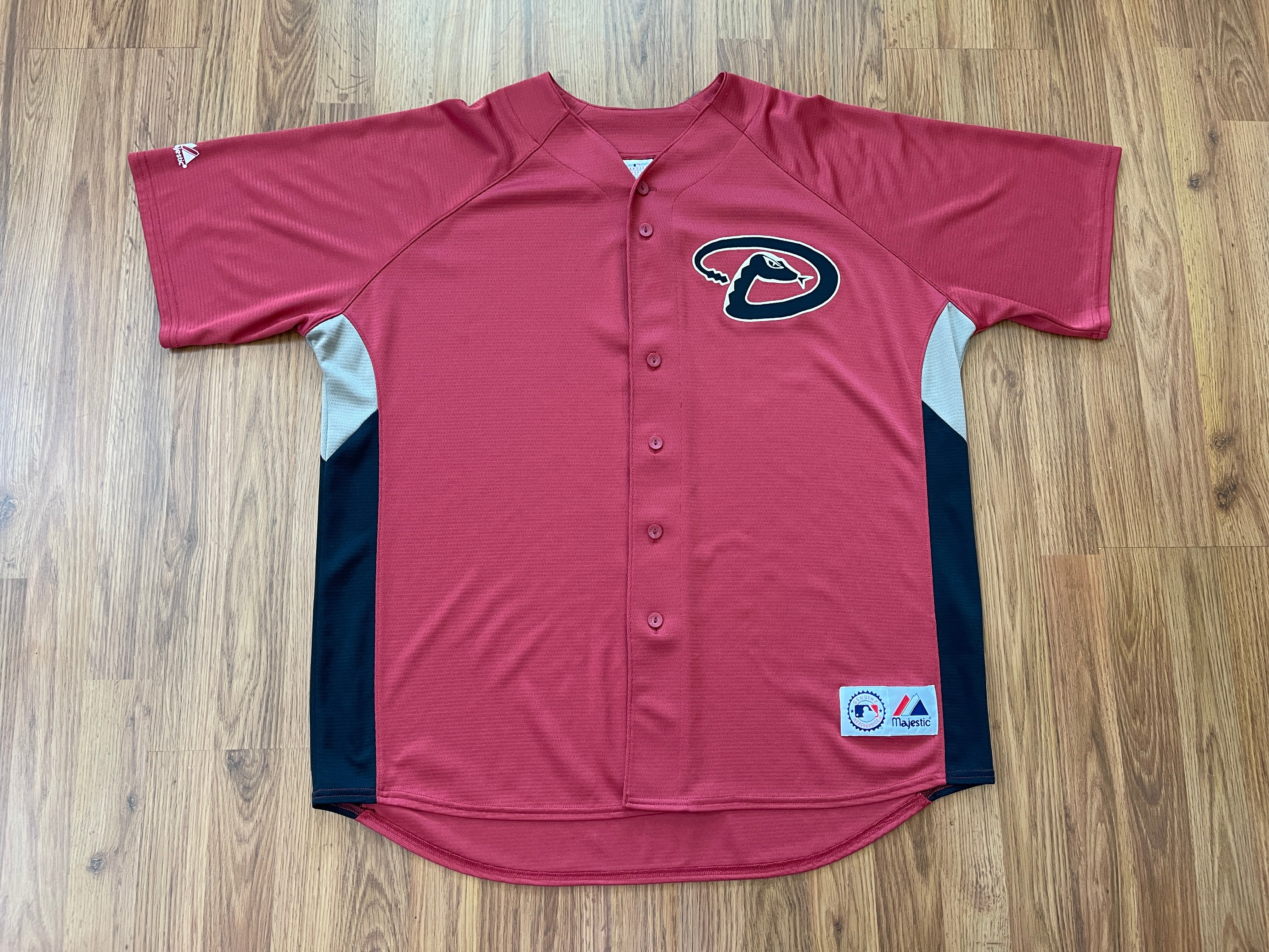 Majestic, Shirts, Vintage Arizona Diamondbacks Majestic Pinstripe  Baseball Jersey Size Large