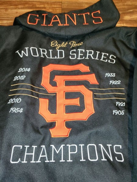 Lightweight Satin San Francisco Giant MLB Mens Jacket (Black/Orange)