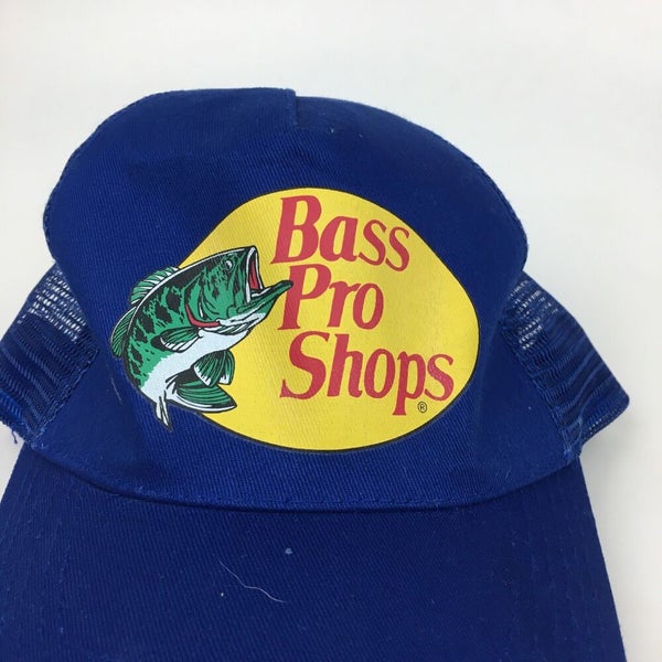 Bass Pro Shops Logo Mesh Trucker Snapback Hat Cap Dark Blue Adult  Adjustable