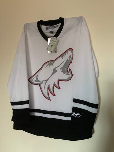 RARE Arizona Coyotes White Fashion Reebok Jersey sz M
