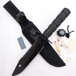 New Happily Lost Survival Compartment Knife with Heavy Duty Sheath