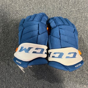 New Blue CCM HGPJS Pro Stock Gloves Colorado Avalanche Sikura 14”