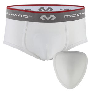 Mcdavid Support Brief with Soft Cup Pee Wee White