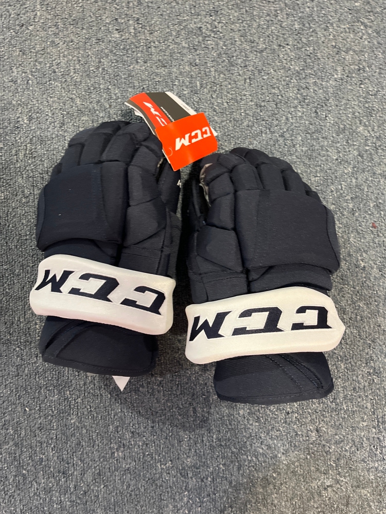 New Navy (White Cuff) CCM HG12PP Pro Stock Gloves Colorado Avalanche Team Issue 14” or 15'