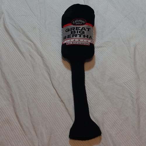 VINTAGE CALLAWAY GREAT BIG BERTHA TITANIUM WAR BIRD SOLEPLATE 3 WOOD HEAD COVER