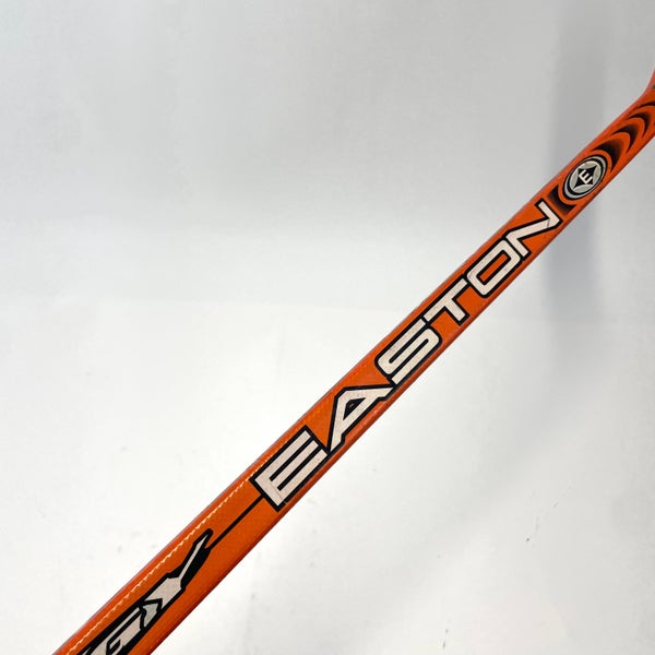 Used Left Handed Orange Easton Synergy, Heel Curve Unknown Flex, Marchment #X215