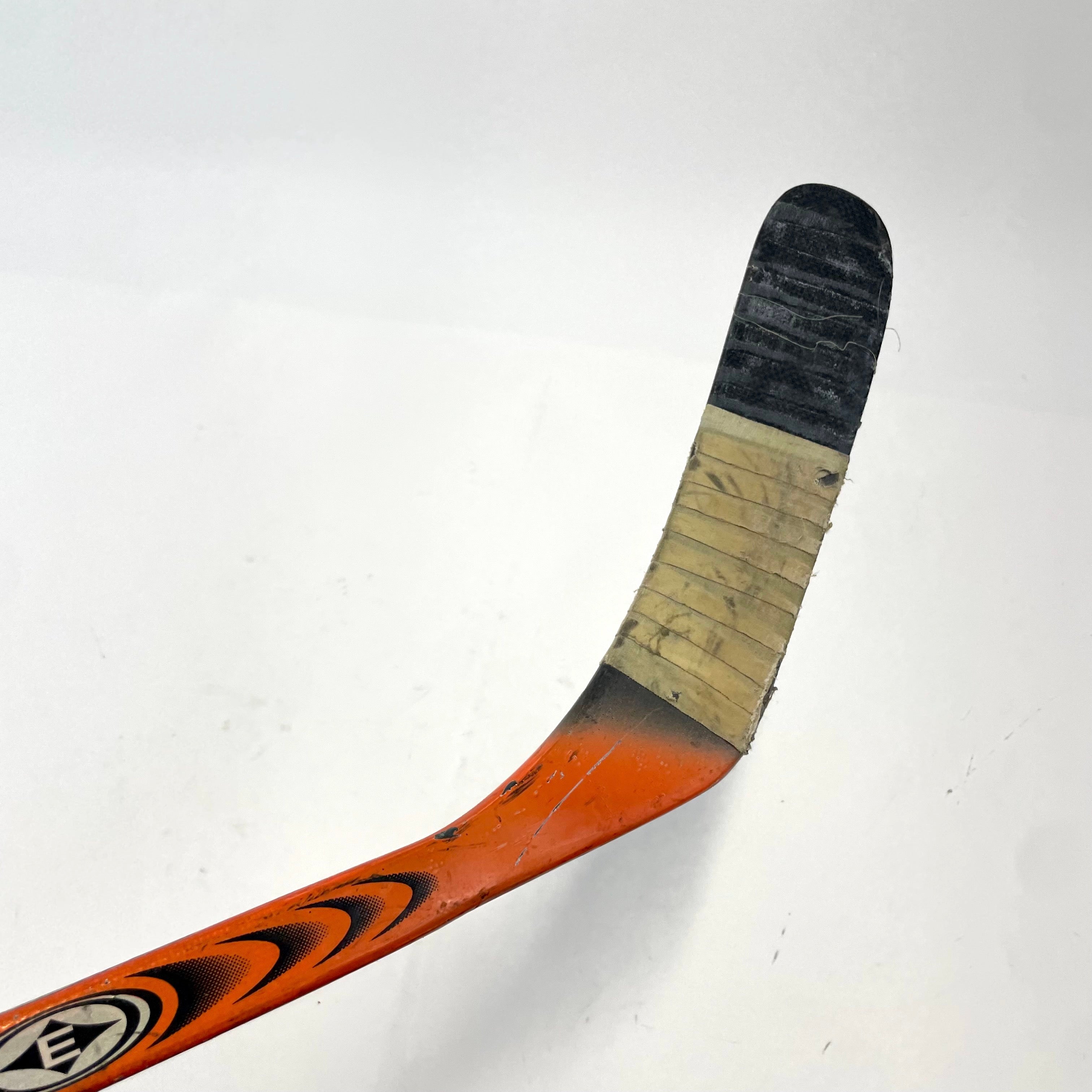 Used Left Handed Orange Easton Synergy, Heel Curve Unknown Flex, Marchment #X215