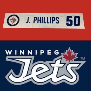 NHL Winnipeg Jets #50 Jamie Phillips Game Used / Team Issued Locker Room Nameplate Tag