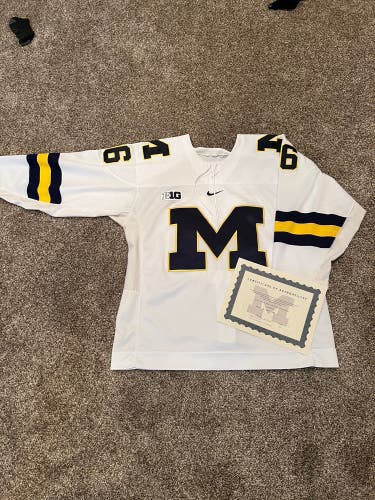 Game Worn Michigan hockey Jersey