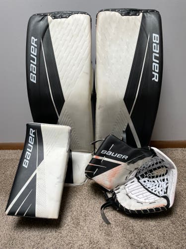 Used 34" Regular Bauer Ultrasonic Goalie Full Set