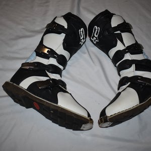 Fox Racing Tracker Motocross Boots, White/Black, Girl's Size 6