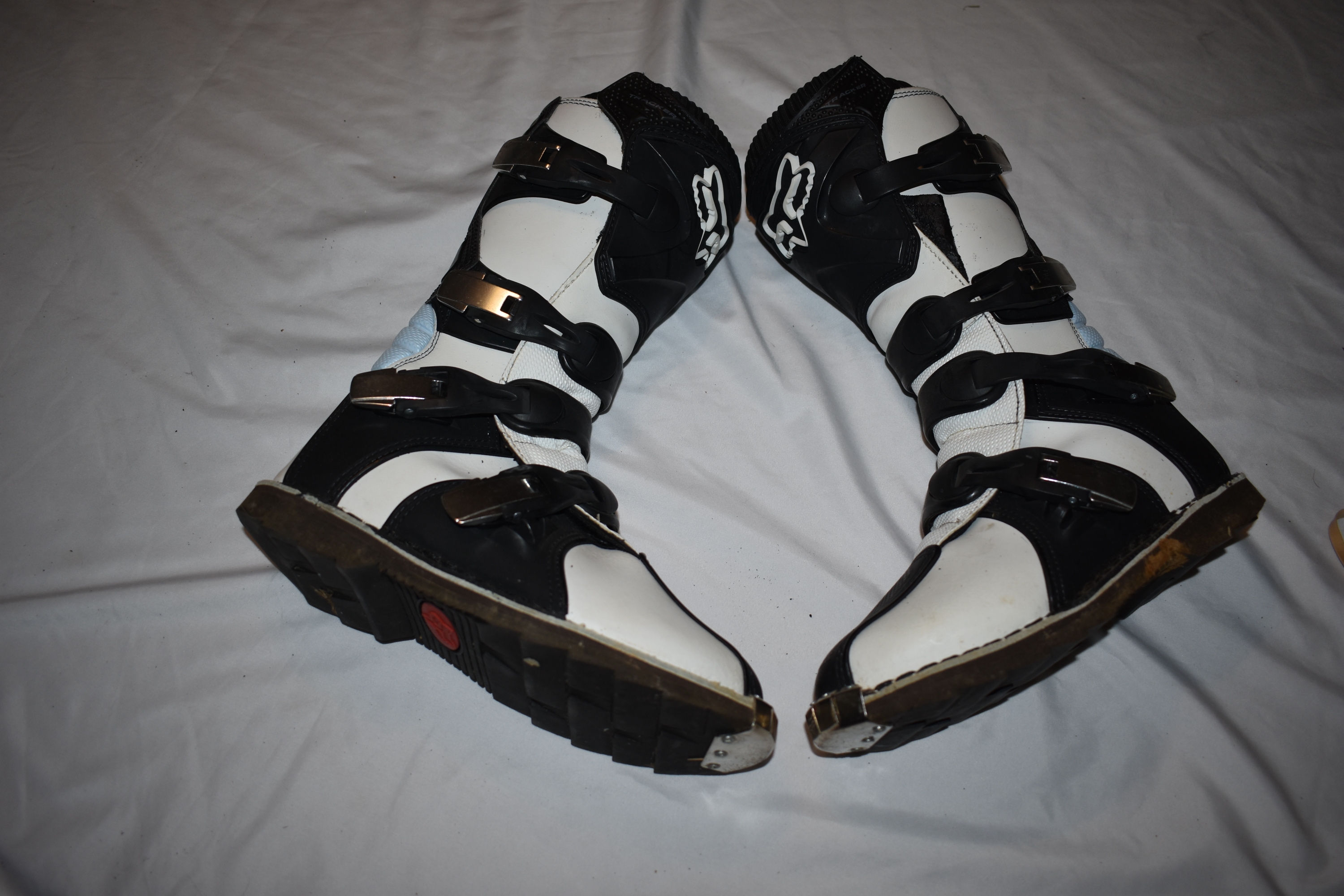 Fox Racing Tracker Motocross Boots, White/Black, Girl's Size 6