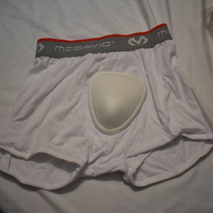 NEW - McDavid Boxer Jock with Soft Cup, White, Youth Large
