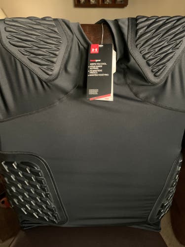 Black New Large Under Armour Compression padded shirt