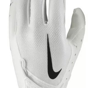 White Adult Medium Nike Vapor Jet Gloves