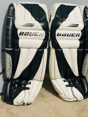 33+1”  Bauer Supreme Pro Goalie Pads…. Good Used ShPe… All Straps And Buckles Good