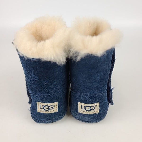 UGG Australia 10051981 Infant Toddler Suede Boots Shearling Shoes Blue Size  2/3 | SidelineSwap