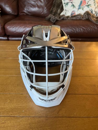 Used Cascade XRS Helmet, Silver Chrome