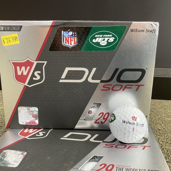 Wilson Staff Duo Optix Green NFL Golf Balls Carolina Panthers 12 Count Box  NEW