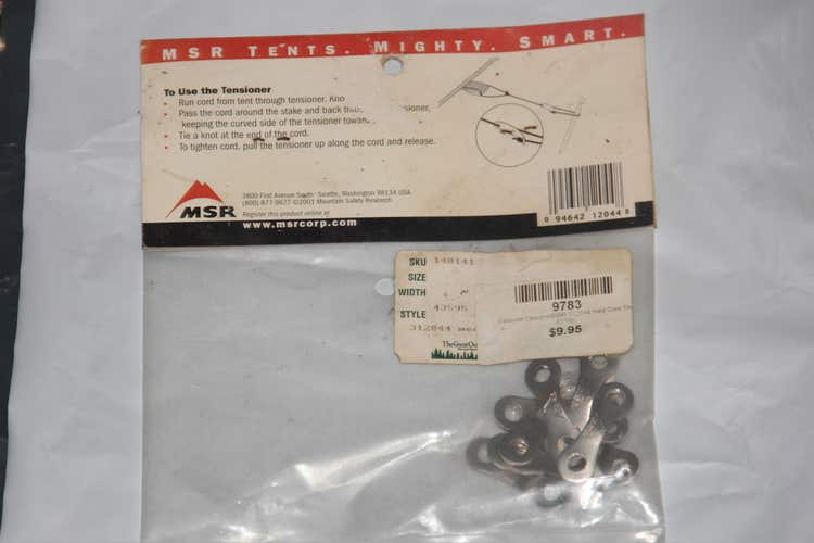 MSR Tent cord tensioners see pictures