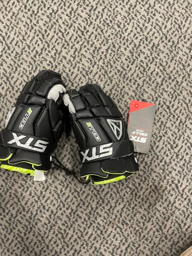 STX Cell 5 Black Medium Lacrosse gloves