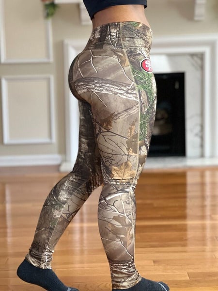 San Francisco 49ers NFL Realtree Camo Camouflage Fitted Leggings Women's M