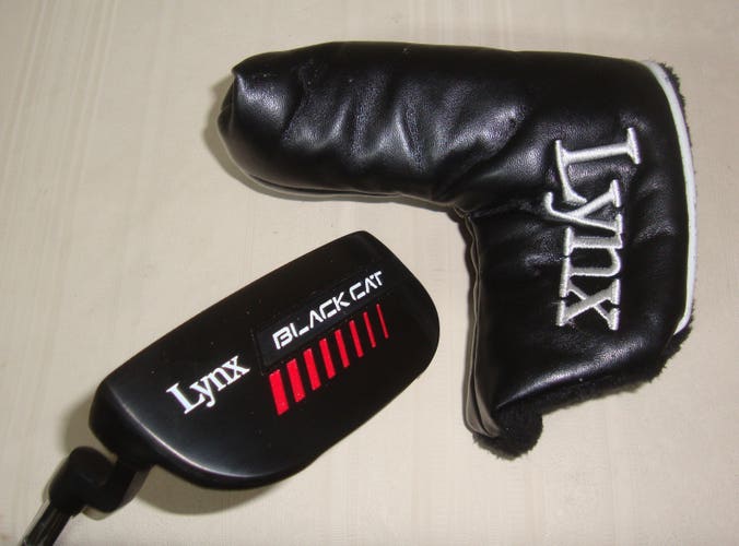 Lynx Black Cat Putter Factory Steel  Lynx Grip with Headcover