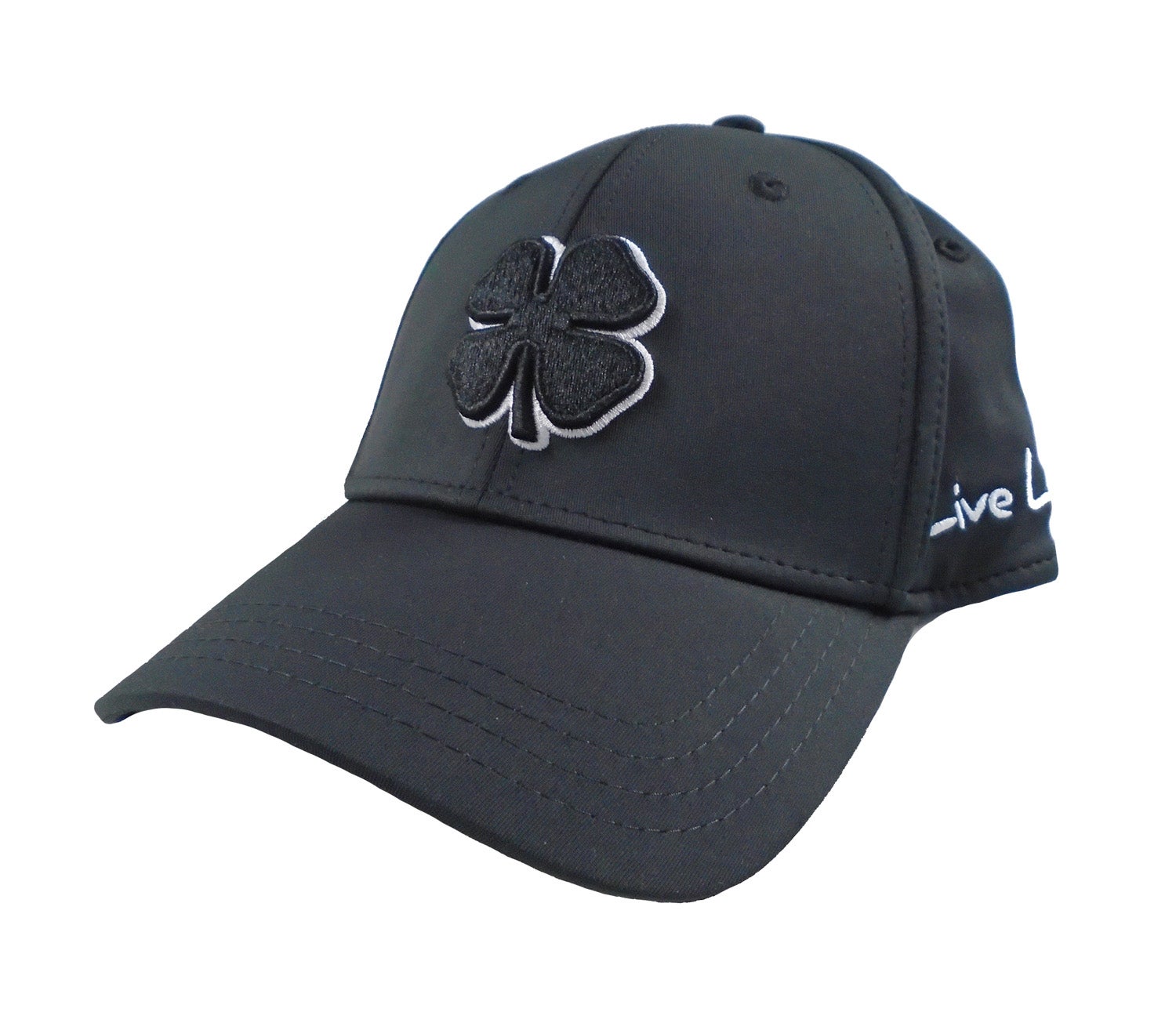 NEW Black Clover Premium Clover 2 Black/Black Fitted L/XL Golf Hat/Cap