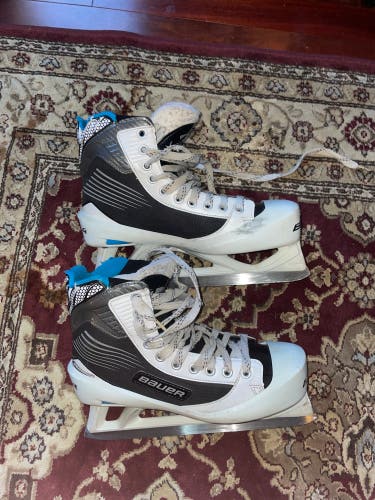 Used Bauer Regular Width Size 8.5 Reactor 2000 Hockey Goalie Skates