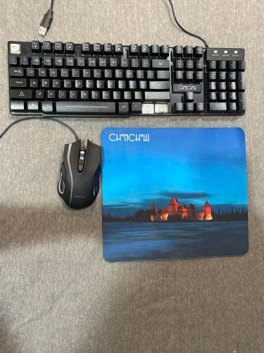 Used  Gaming Keyboard, Mouse, and Mousepad