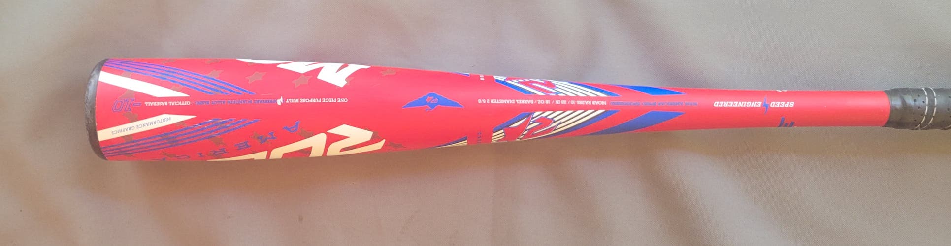 Used USSSA Certified 2022 Rude American Alloy MOAB Bat (-10) 18 oz 28"