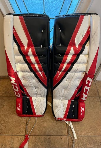 Used 28" CCM Eflex E4.5 Goalie Leg Pads and Matching Blocker