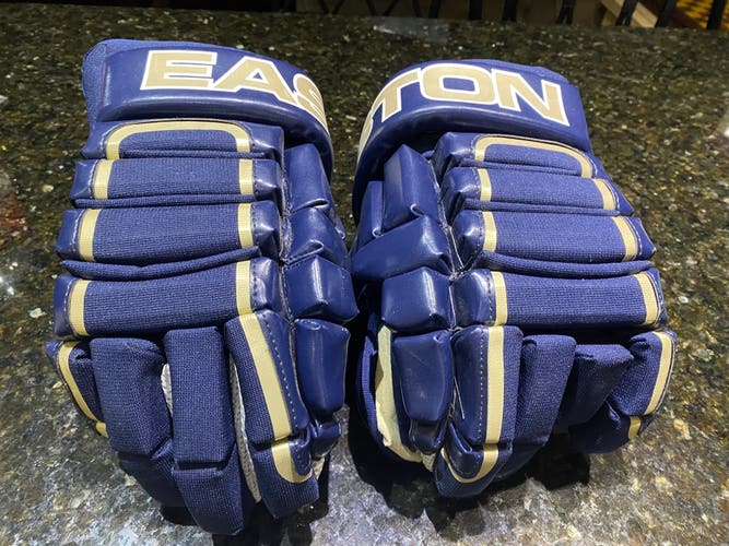 Slightly Used Easton Notre Dame Gloves 15"( Actually fits like a 14" glove) Pro Stock