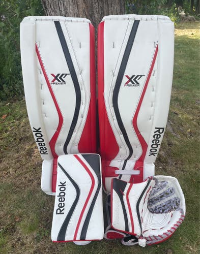 Reebok Premier XLT Complete Set Goalie Pads Glove Set PRO 35+1