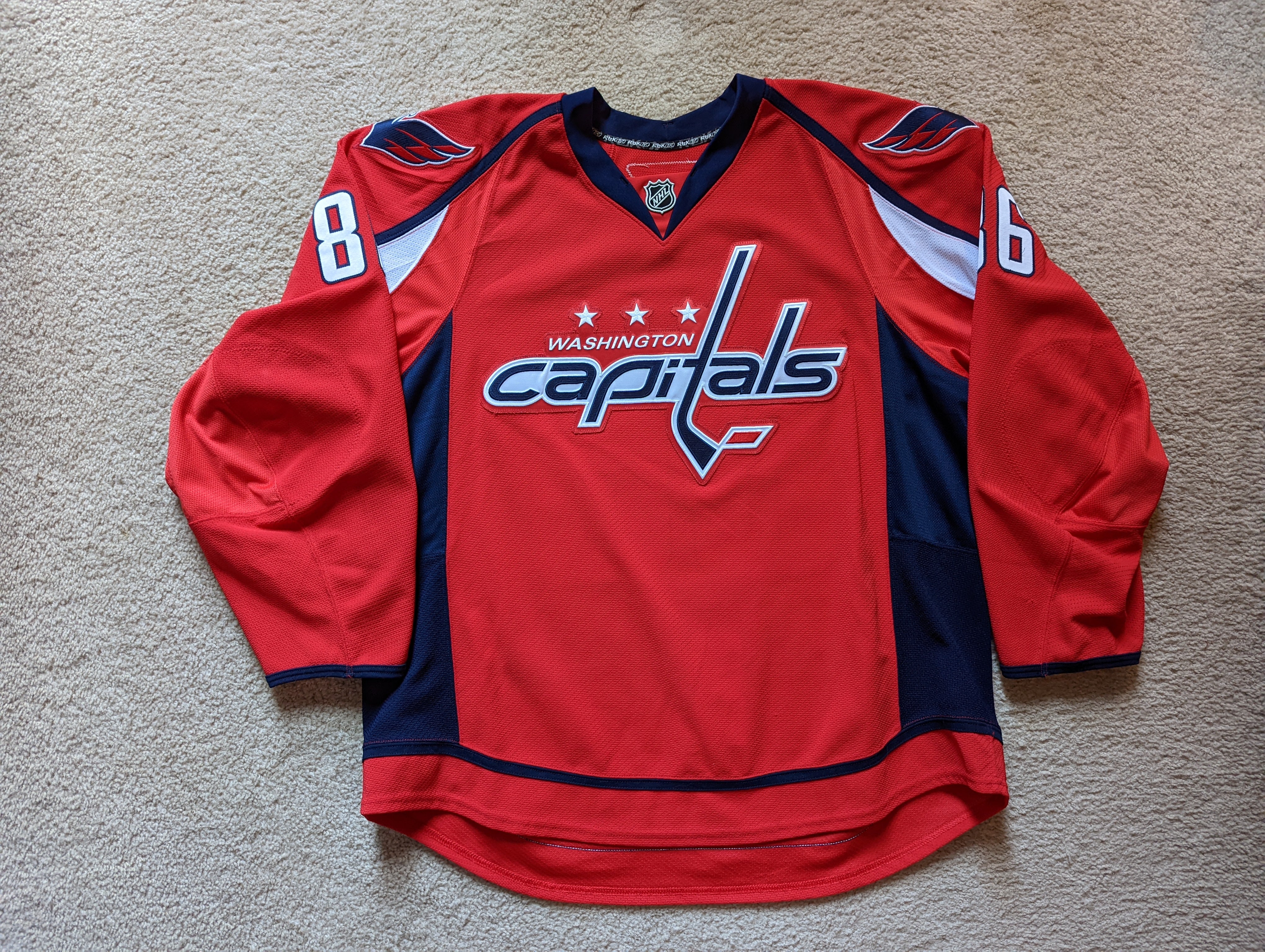 Team Issued/used Washington CAPITALS NHL Practice Hockey Jersey 52 Blue  90's